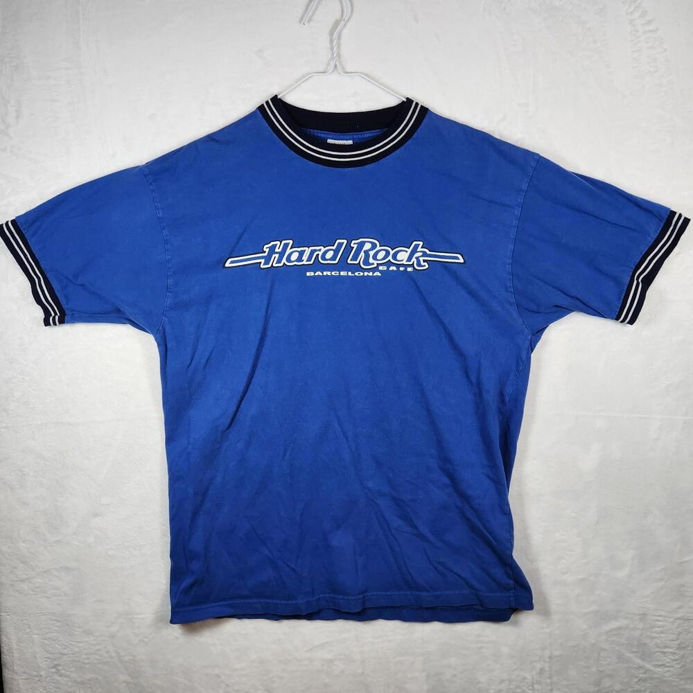 Vintage Hard Rock Cafe‎ Barcelona T-Shirt Size XL Blue